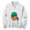 NuBlend ® 1/4 Zip Cadet Collar Sweatshirt Thumbnail